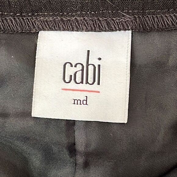 Cabi Mixed Media Jacket Black Snap Button Medium #3036 - Picture 4 of 6